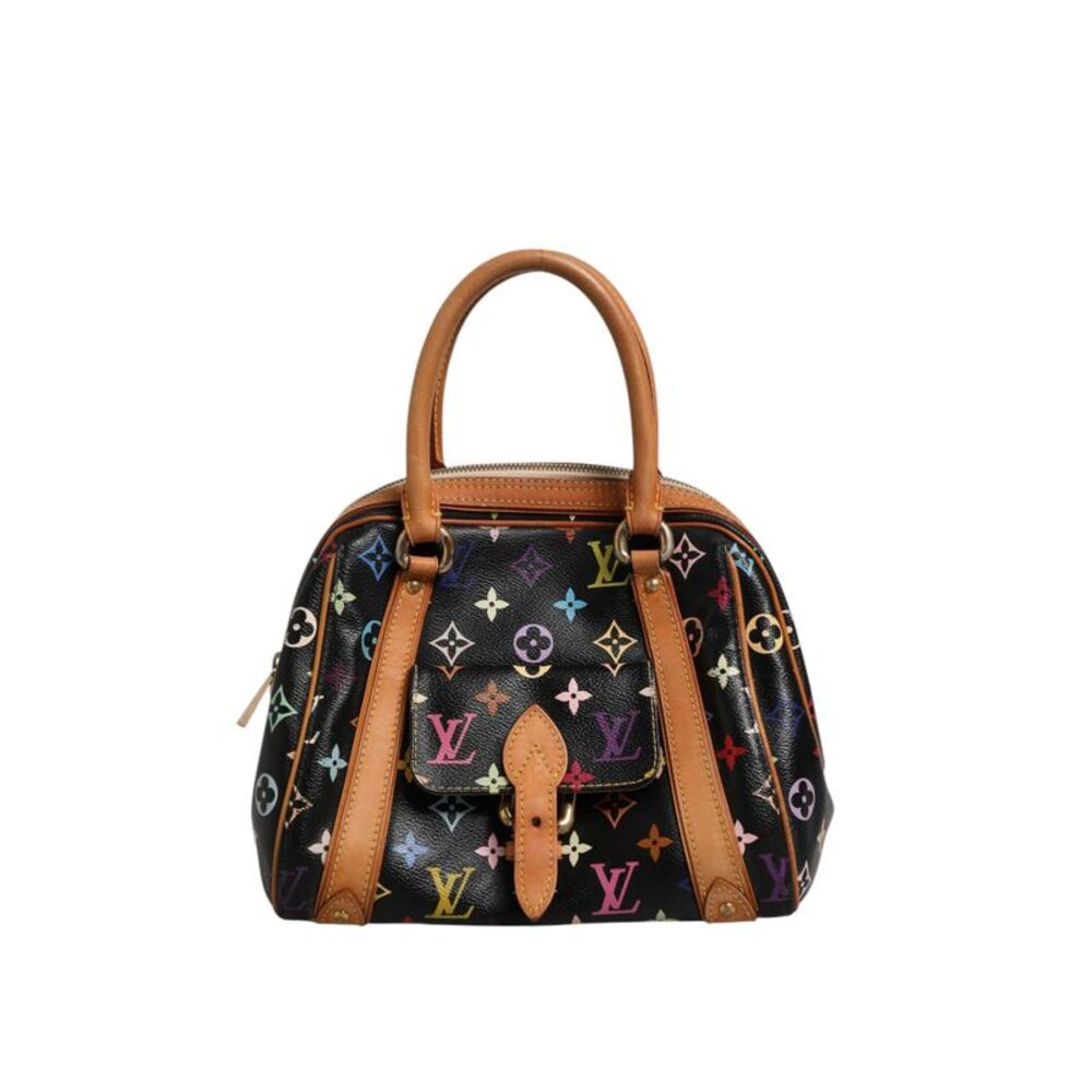 Louis Vuitton Black Monogram Multicolor Canvas Priscilla Women's Handbag - Picture 1 of 5